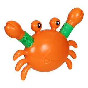 Jucarie Fidget Crab Portocaliu Popper Tube 16x13cm