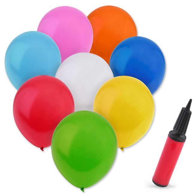 Set Baloane de Petrecere de Diferite Culori & Pompa - 25buc