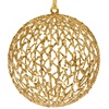 Ornament Brad de Craciun Glob Glitter Auriu 15cm