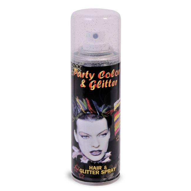 Spray pentru Par Argintiu cu Glitter pentru Halloween - 125ml