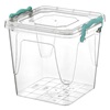 Cutie de Depozitare din Plastic cu Capac Transparenta 11l